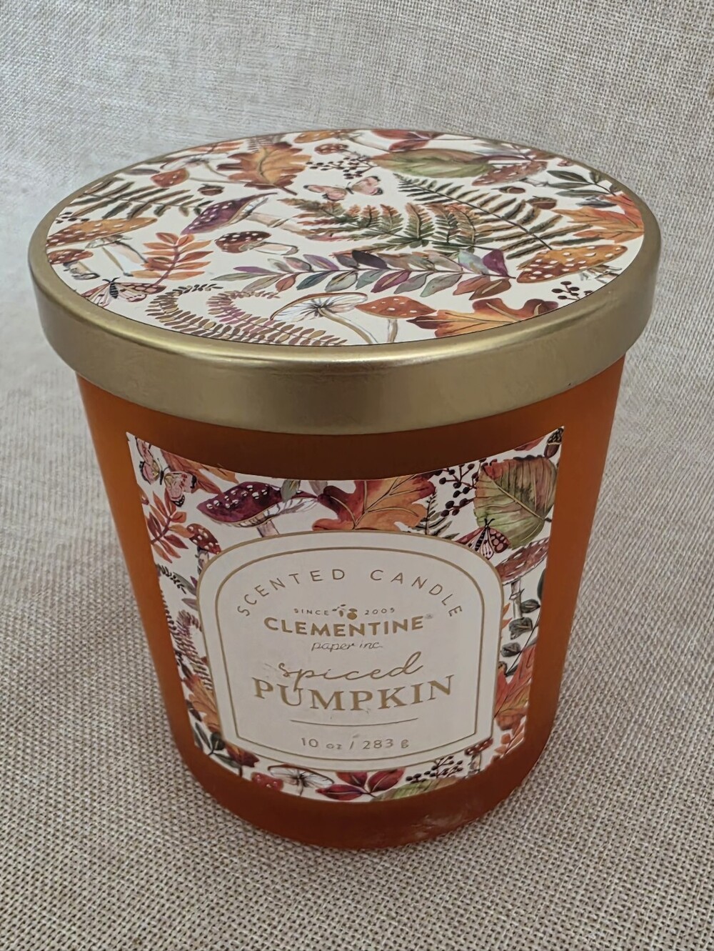 Clementine Spiced Pumpkin Scented Candle - Orange 10 oz